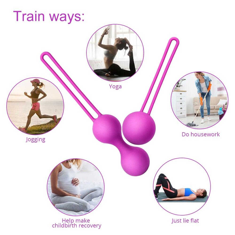 Safe Silicone Smart Ball Vibrator Kegel Ball Ben Wa Ball Vagina Tighten Exercise Machine Sex Toy for Women Vaginal Geisha Ball