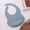 Color Kids 1PCS Silicone Baby Bib Adjustable Waterproof Feeding Bib BPA Free Soft Drool Bib Newborn Essentials Saliva Towel