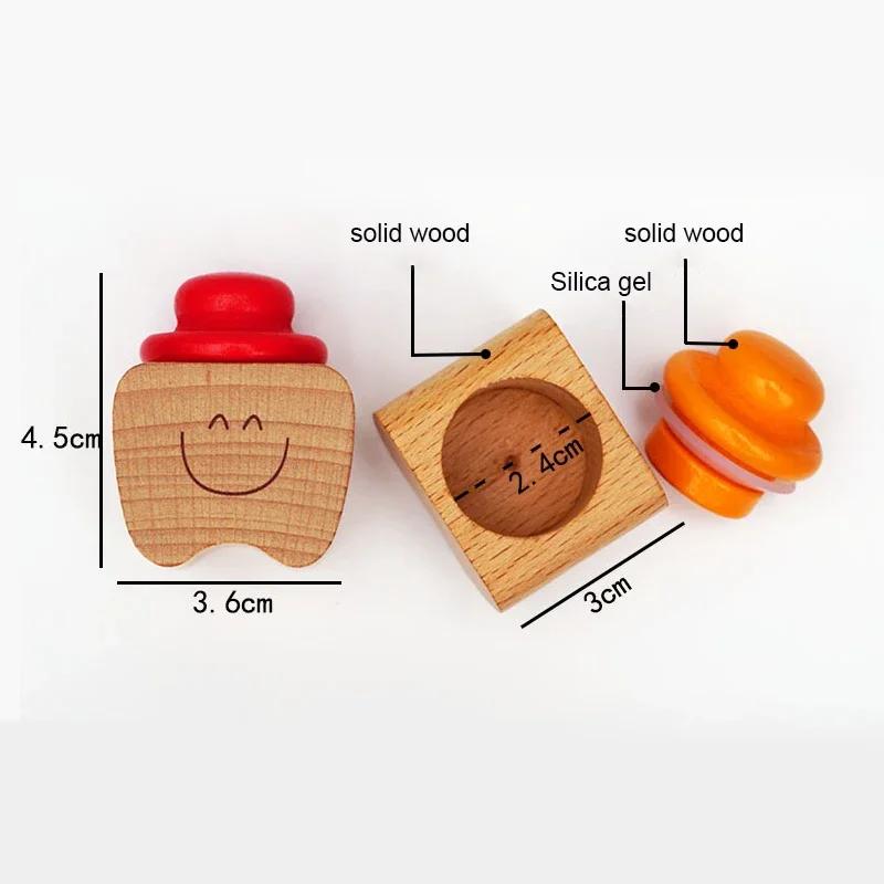 Wood Tooth Box Organizer Children's Baby Teeth Box Teeth Keep Storage Collect Cute Wooden Collection Box Baby Souvenir Gifts