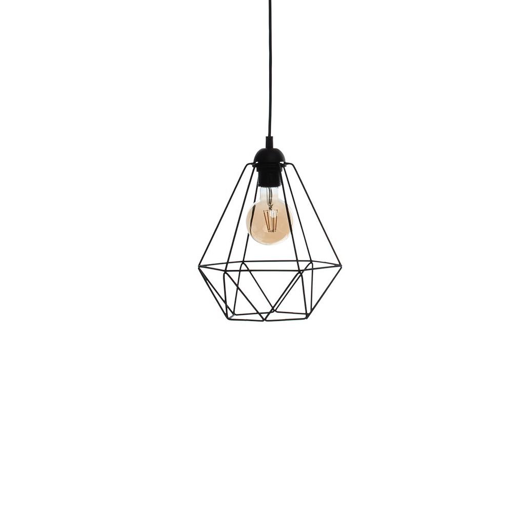Lampa Wisząca Basket 1 E27 Czarny Milagro Mlp7215