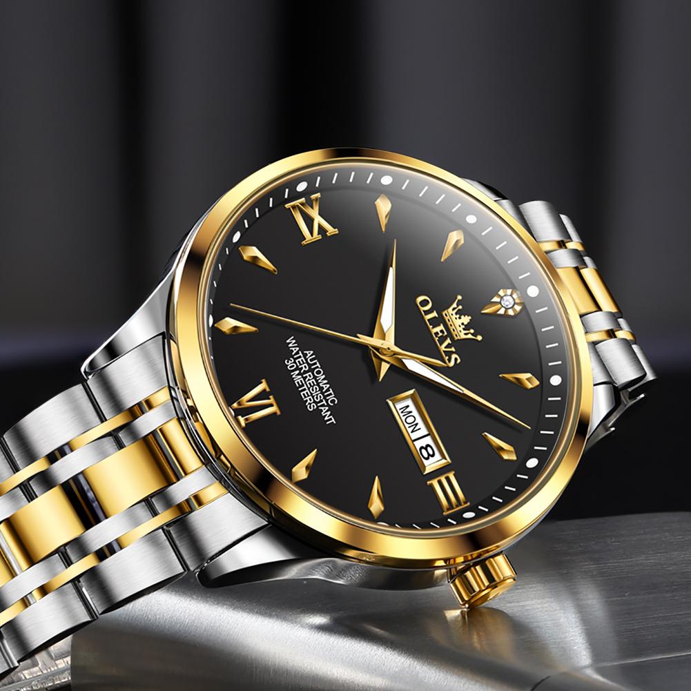 OLEVS New Business Date Automatic Mechanical Watch Luxury Luminous 3ATM Waterproof Watch Men Watches Reloj Hombre