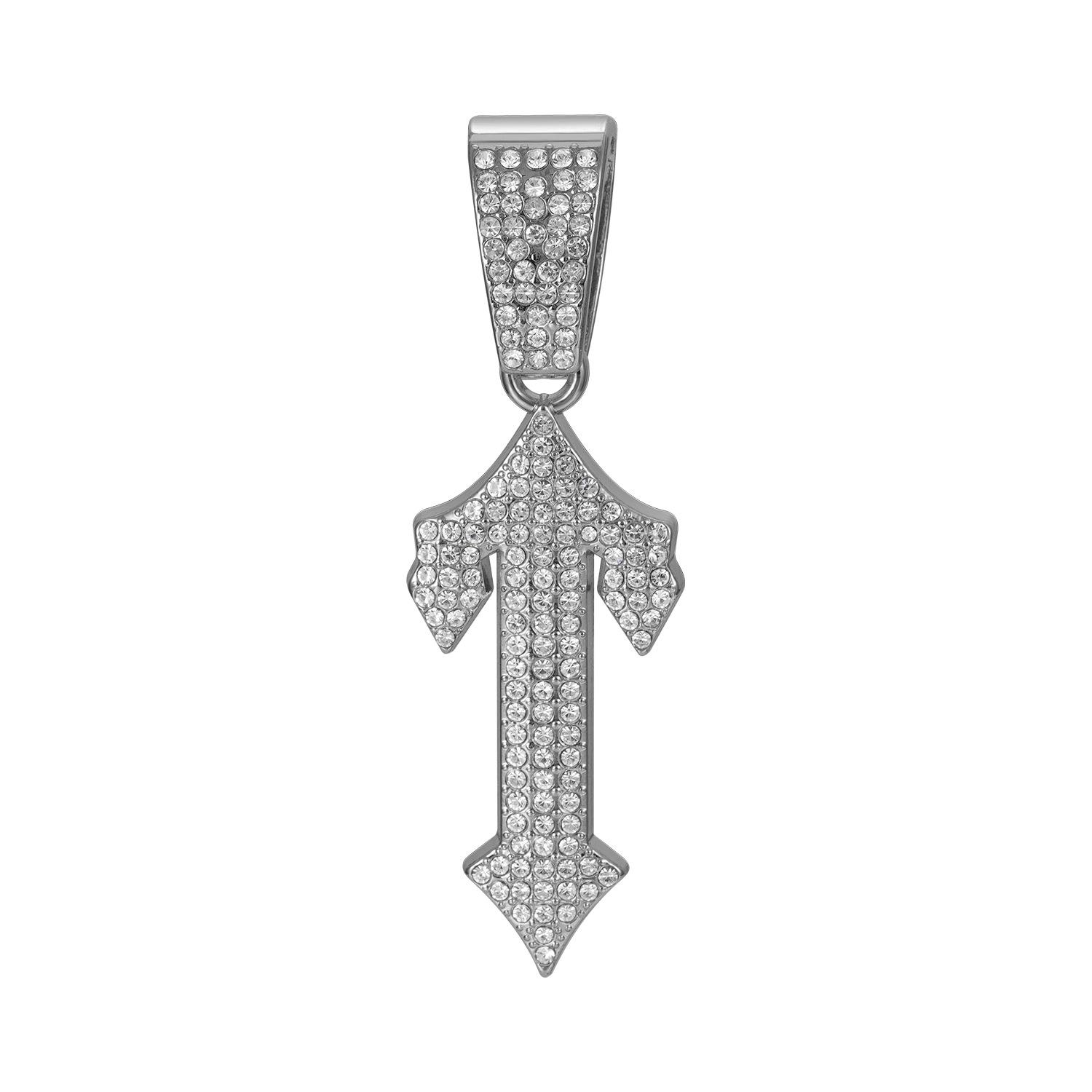 

Европейско-американский хип-хоп стиль кубинское ожерелье с большим мечом сплав кулон с бриллиантами трендовые мужские украшения