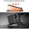 Heavy Duty Metal Desktop Speaker Stand Toolless Installation Optimizes Sound Projection For Home Office Use