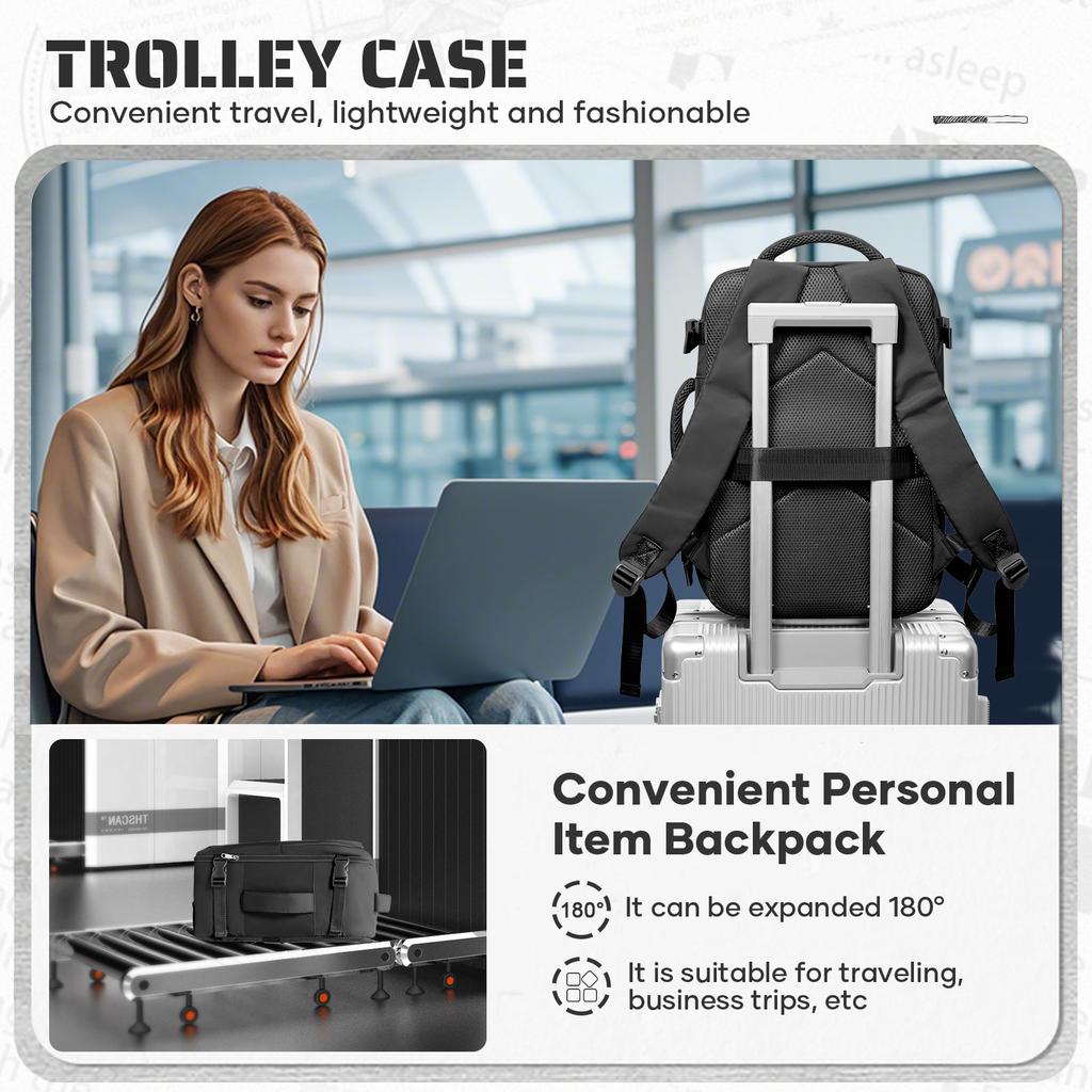 Backpack 42x30x20 Cabin Bag Travel Backpack, Laptop Backpack for Men Women Hand Luggage Leisure Backpack, Airplane Travel Bag