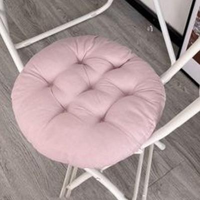 Non-slip Durable Nap Pillow Round Pad Solid Color Thicken Chair Cushion Non-slip Seat Cushion Winter