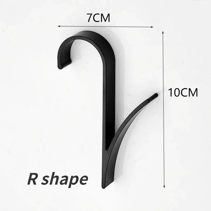 New Hook Bathroom Towel Hanger Rack Radiator Rail Bracket Coat Hook Clothes Scarf Rack Removable Space Aluminum Hook