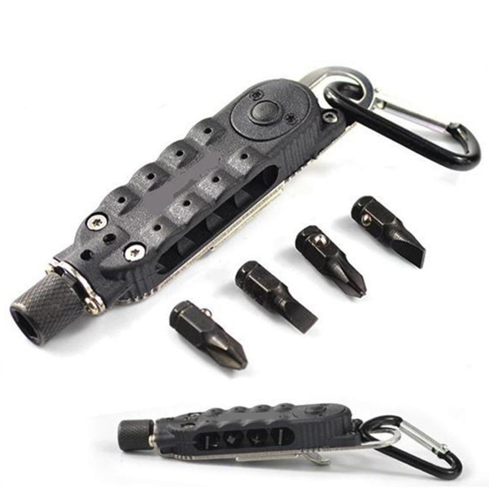 1PC Multifunctional Mini Screwdriver Outdoor EDC Keychain Shape Screwdrivers Portable Steel Repair Tool WBL