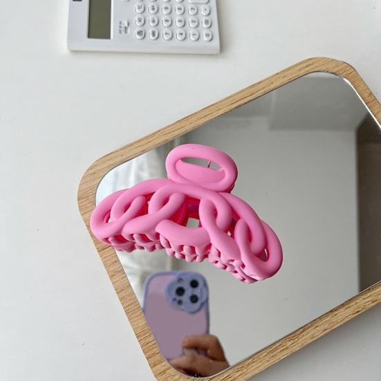 Korean Style Solid Color Hair Claw Women Hollow Out Frosted Hair Clip Vintage Hairpin Crab Hair Clip Hair Accessories