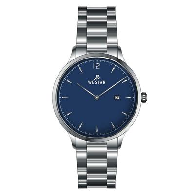Profile Stainless Steel Blue Dial Quartz 40218STN104 Womens Watch