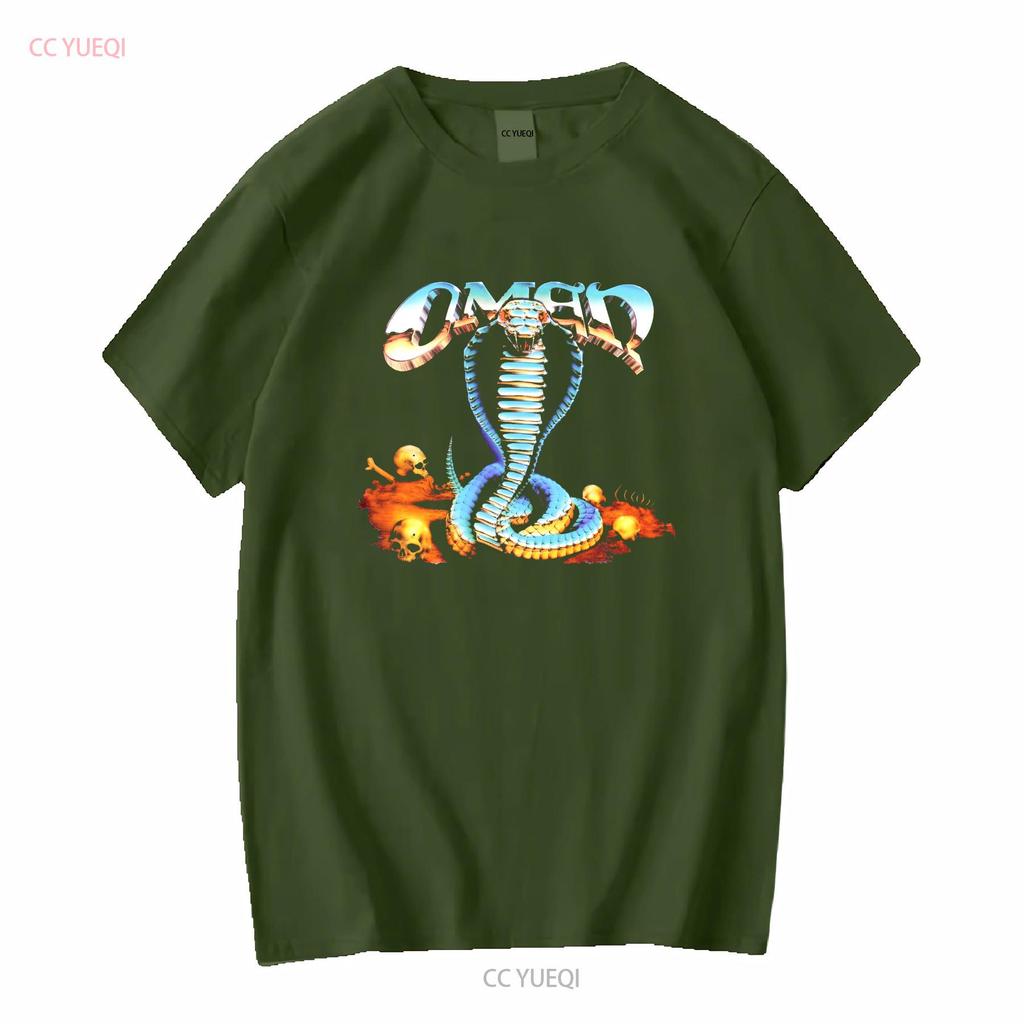 Omen T Shirt Warning Of Danger Heavy Metal Band Mens Small Long or Short Sleeves Vintage Washed Graphic Soft