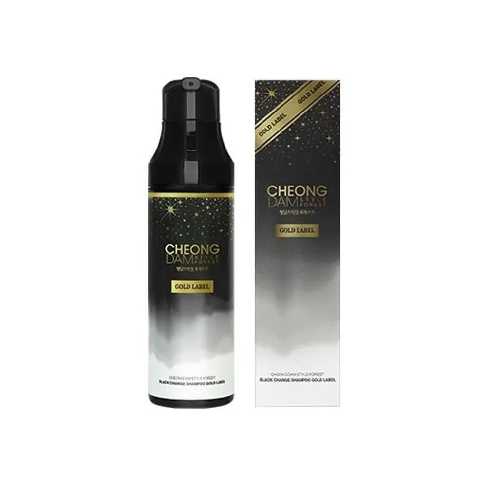CHEONG DAM Forest Black Change Hair Dye Shampoo Dark Brown Gold Label 200ml