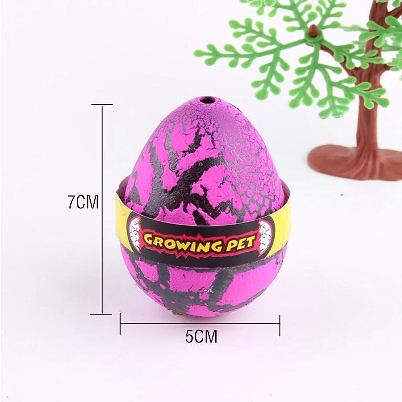 4PCS Mini Magic Hatching Growing Dinosaur Add Water Grow Egg Animal Breeding Process Educational Teach Funny Toys For Kid Boys