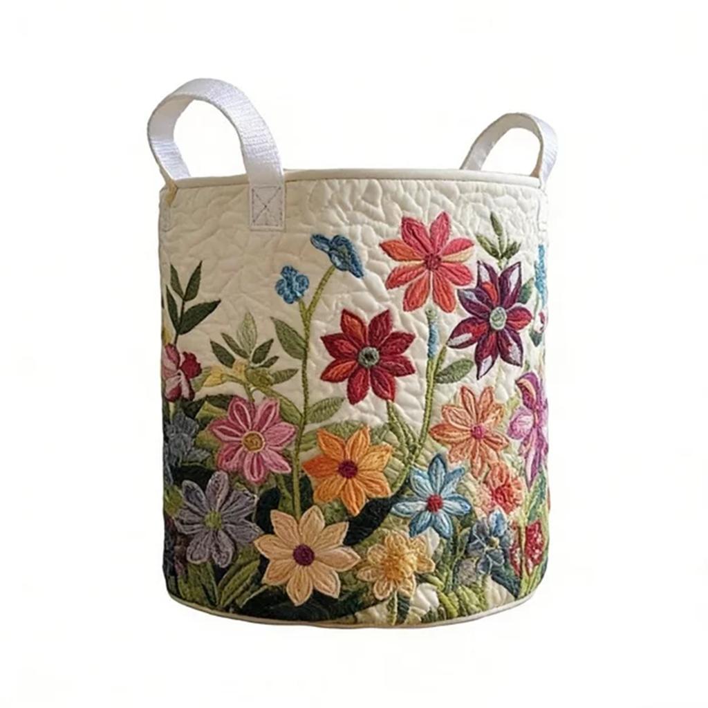 Quilted Laundry Storage Basket, And Suitable For Storing Dirty Clothes.