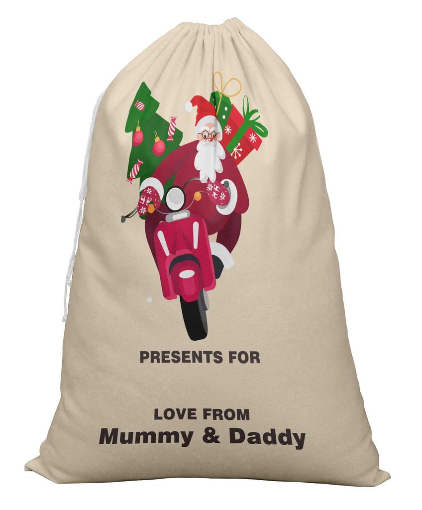 Printtoo Pack Of 2 Drawstring Special Delivery Extra Large Size Christmas Sack Re-Usable Xmas Present Storage 27x20 Inch