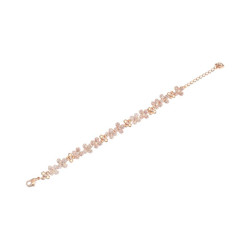 Swarovski Elderflower Flower Crystal Bracelet Women's Rose Gold 5253672