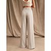 Women Solid Wide Leg Formal Trousers Office Style