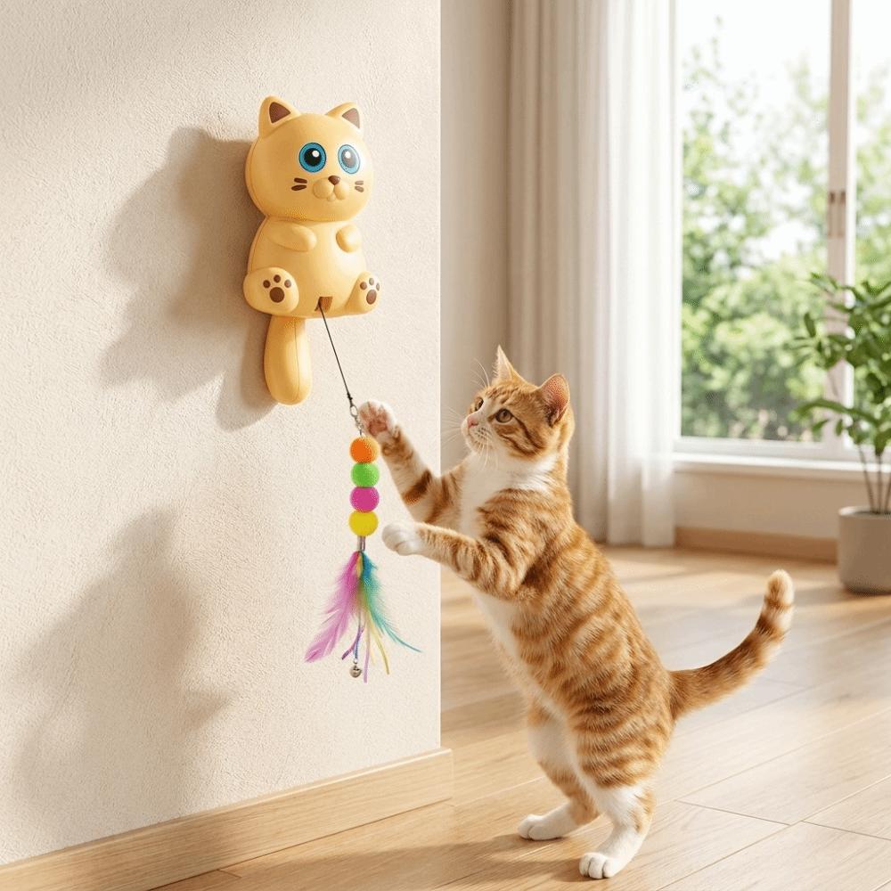 Retractable Automatic Lifting Cat Toy Elastic Rope Kitten Teasing Toy Electric Cat Toy Indoor Cat