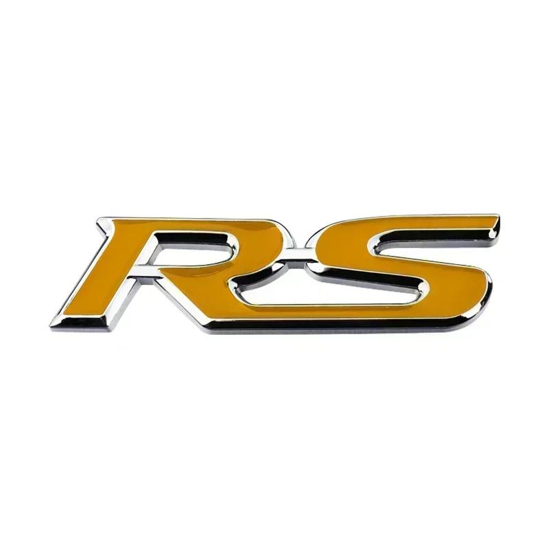 1pcs 3D Metal RS Logo Car Decal Trunk Body Side Sticker Accessories