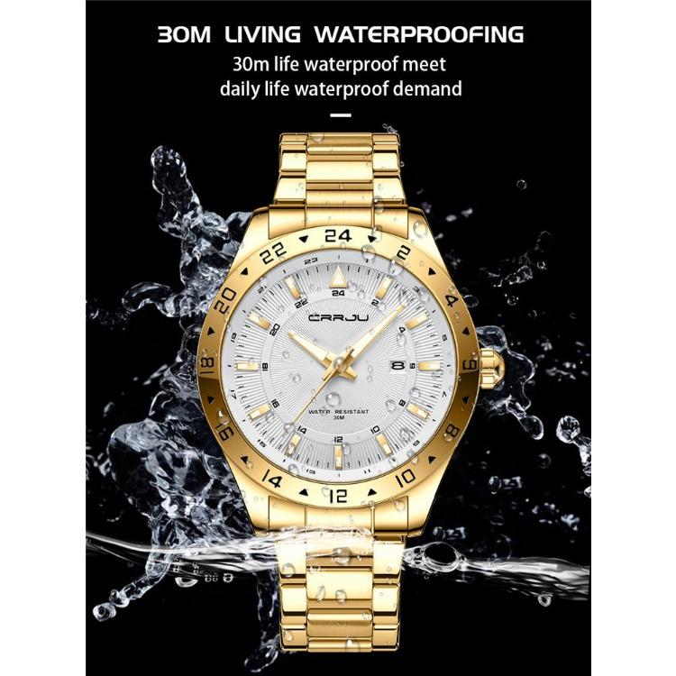 CRRJU New Watch 5007 Men's Watch Stainless Steel Strap Simple Business Watch