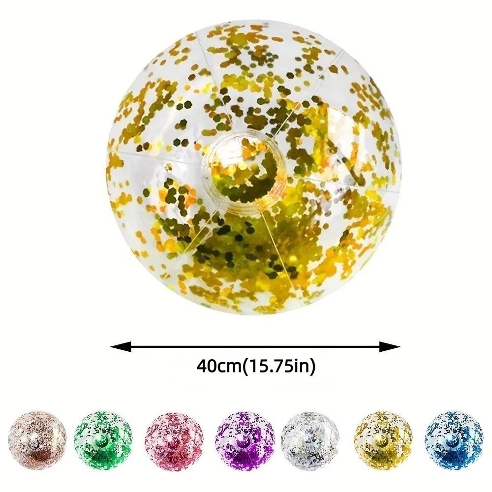 Pailletten Glitzer Strandball 40cm Wasserspielball Lustiger aufblasbarer Strandball Poolparty
