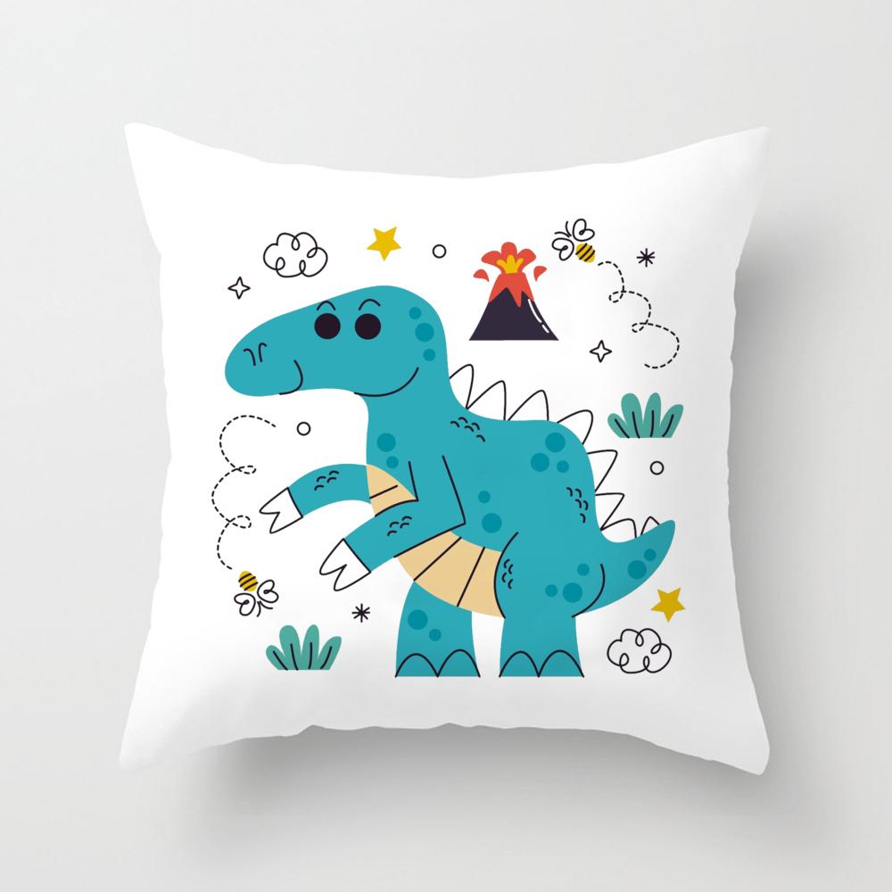 Dinosaur Pillow Case Cushion Cover for Children Room Soft Pillowcase Bedroom Party Decoration Housewarming Birthday Gifts