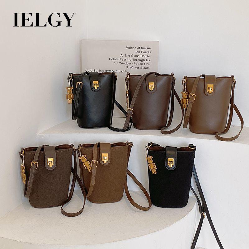 IELGY Women's High-end Mobile Phone Bag Frosted Shoulder Crossbody Bag