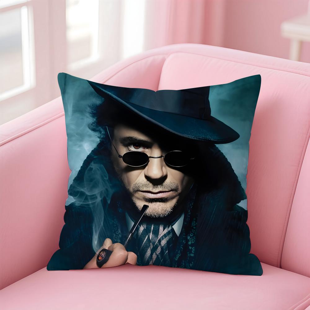 Tv Suspenseful SSherlock HHolmes Cushion Cover Pillow Case Soft Skin Friendly Fabric Comfort Concealed Zipper