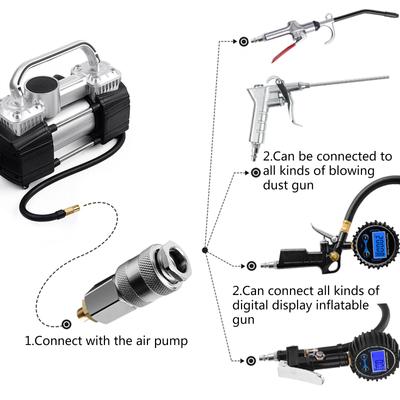 For Car Auto Air Pump Conversion Female Head Connector Adapter Accessories Tyre Wheel Tire Air Chuck Inflator Pump Valve