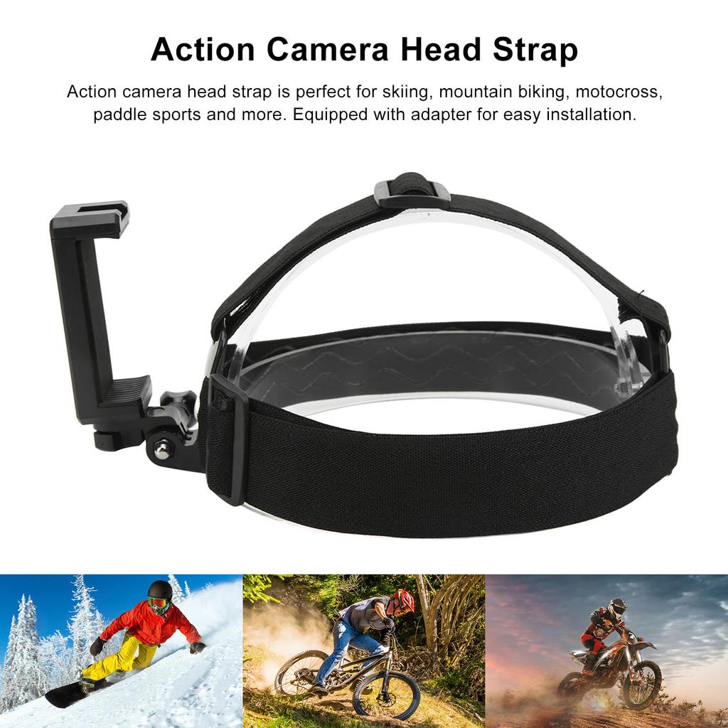 Camera Head Strap Multipurpose Adjustable Cellphone Selfie Head Mount Strap for Smart Phones Action Camera