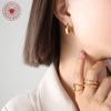 Trendy Hong Kong Style Copper C-Shaped Stud Earrings: Versatile, Elegant, Personalized Accessories for Women