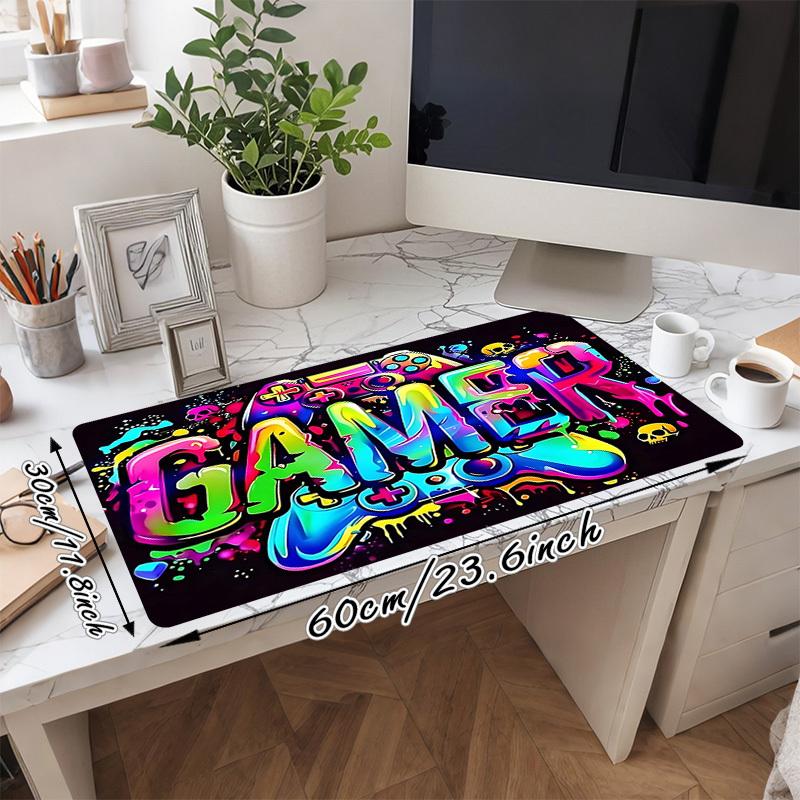 1PC Gamer Controller Large Durable Mouse Pad Suitable for Office Desks, Gaming Desktops.Non-Slip Back P27