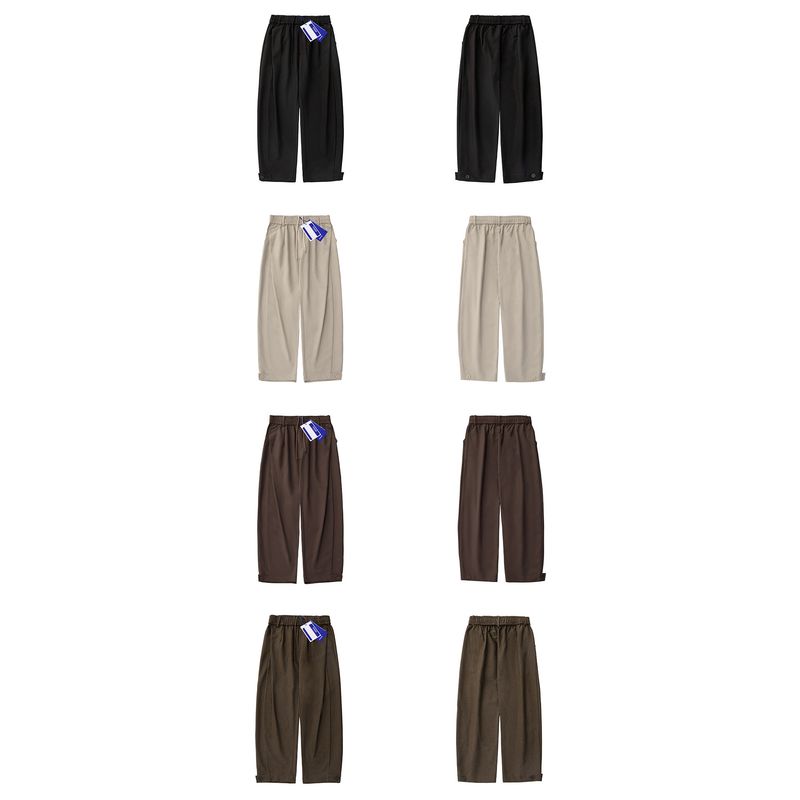 Wassup Japanese-Style Drapey Wrinkle-Resistant Casual Trousers Spring Straight-Leg Vintage Melard Dress Pants Loose Versatile Pants