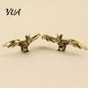 Gothic Style Living Room Accessory Brass Bat Figurines, Vintage Copper Flying Statue, Collectible Mini Animal Figurine Ornament, Desk Feng Shui