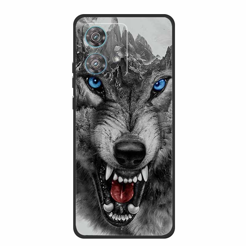For Motorola Edge 40 Neo Case Animals TPU Soft Silicone Phone Cover for Moto Edge 40 Neo 5G Edge40 Neo Shockproof Wolf Fundas
