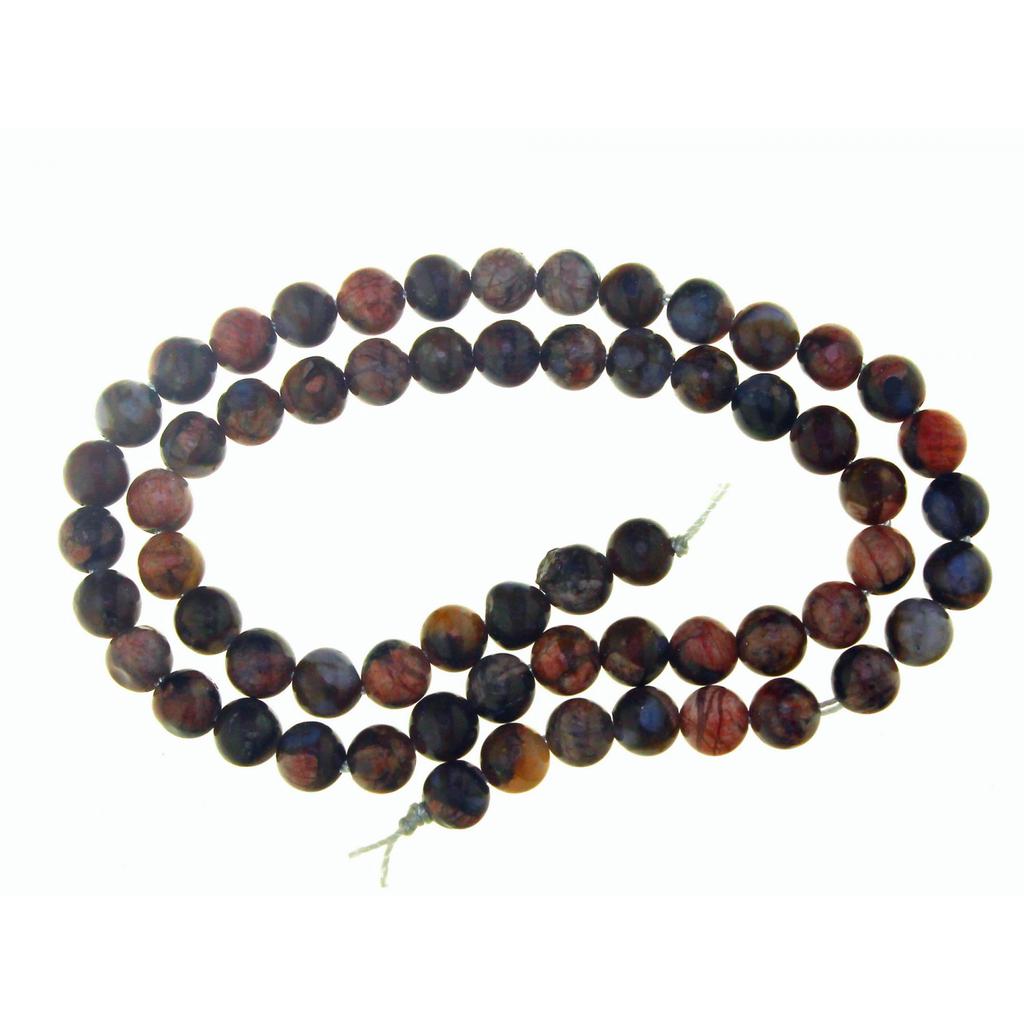 Strand of 60 Round Beads 6mm 6 Mm In Blue Opal