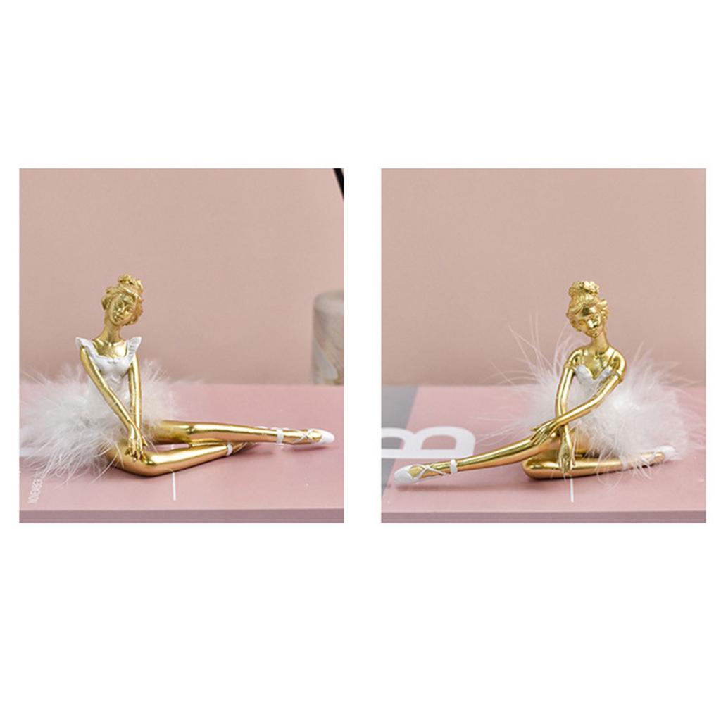 Elegante Ballerina Statue Harze Ballerinen Mädchen Dame Figur Ornament für Wohnzimmer Schlafzimmer Tischdekoration