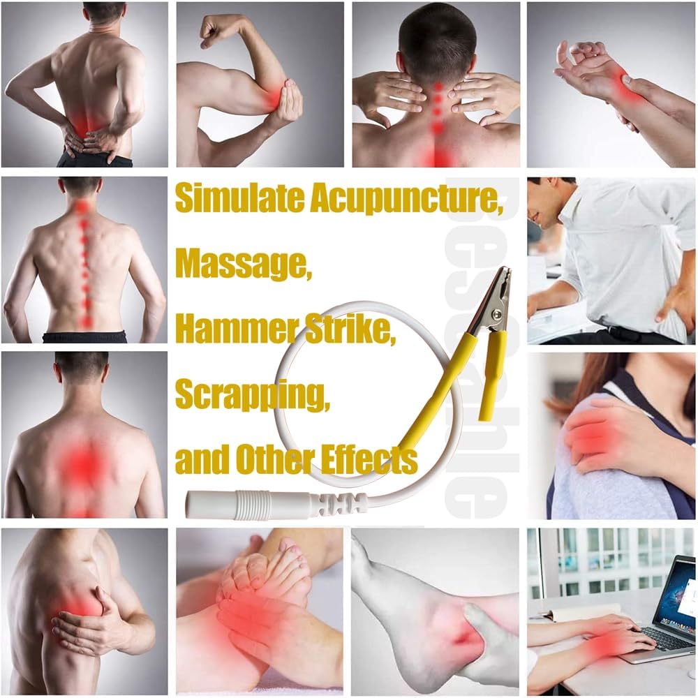 24pcs TENS Wire Cable Clip - BesCable Electrode Leader Wires with Alligator Clips for TENS Unit Physiotherapy Machine - 2.0mm Pin Female to Alligator