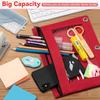 V-Opitos Pencil Pouch for 3 Ring Binder, Bulk 6 Pack 3-Holes Zipper Pencil Pouches In Assorted Colors, Sturdy and Durable Cloth Pencil Case with
