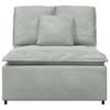 Modular Sofa Center Module with Cushions Light Grey 100 Cm