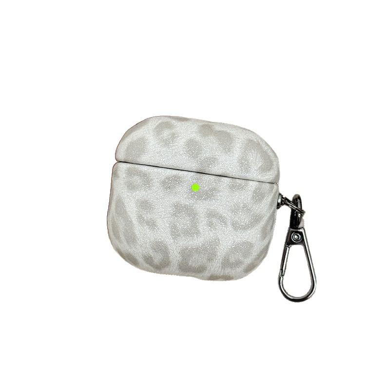 Korean new personalized leopard print is suitable for Apple AirPods 1st generation protective cover Apple Pro1 imitation leather hard shell