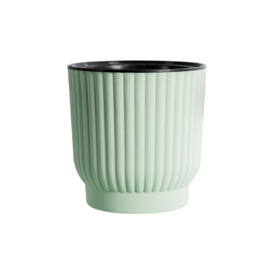 

Self Watering Pots for Indoor Plants Plastic Wicking Flower Pots Modern African Violet Planter with Reservoir And Wick Rope S