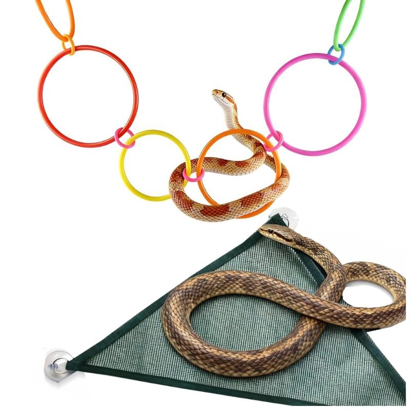 Pythons Snake Climbing Rings Durability Interactively Pythons Enrichment for Moving And Relaxing In Enclosure
