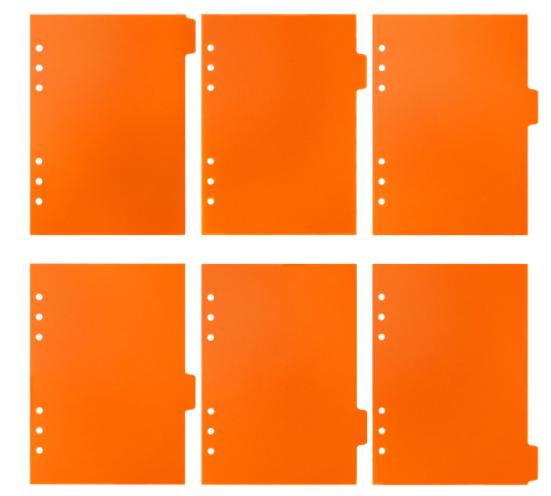 A5 A6 TransparentPaper Index Divider Cute 6 Holes For Binder Planner Notebook Stationery Notebook Paper Divider Accessories
