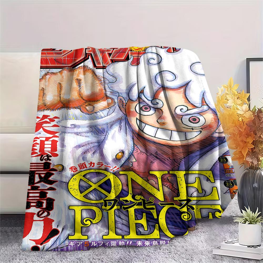 One Piece Character Print Flannel Blanket,High Quality Comfortable for All Seasons,Home Decor,Warmth and Comfort,Perfect for Christmas Gifts