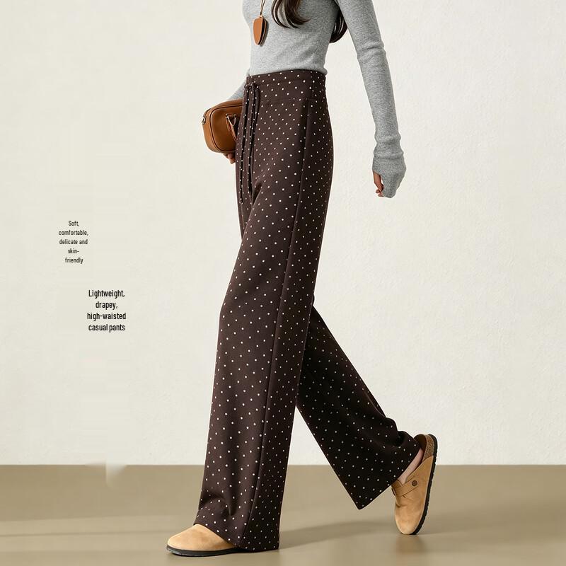 Mark Fairwhale Women's Polka Dot Wide-Leg Trousers