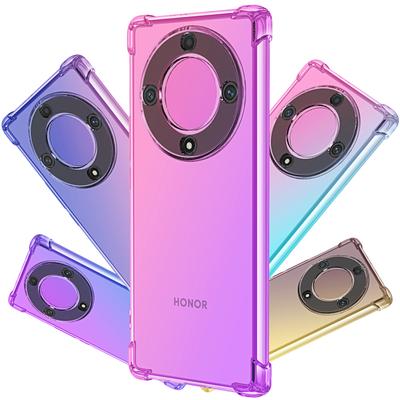 Gradient Transparent Soft Shockproof Phone Case for Honor X9A X9 5G X30 Magic 5 Lite 4 Pro Airbag Silicone Cover