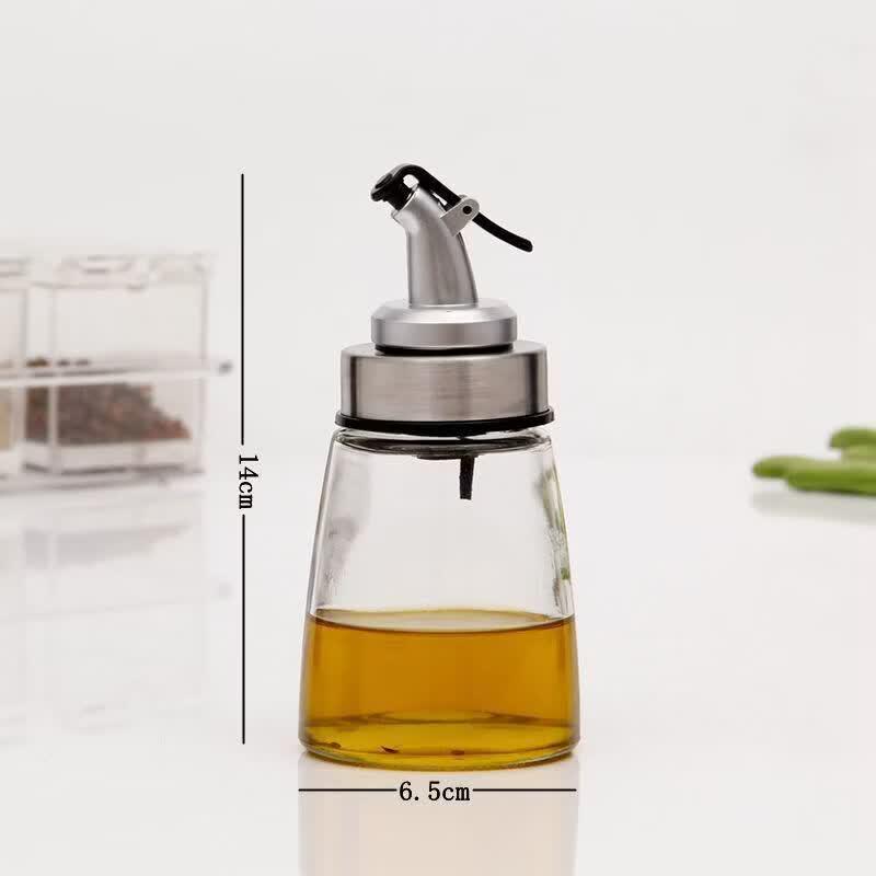 Oeny High Borosilicate Glass Oil Dispenser with Bent Spout