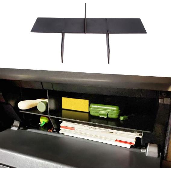 Glove Box Organizer Storage Insert Divider Compatible with Tesla 2024 Center Console Tray Car Interior Accessory 13.58X2.75X0.11In