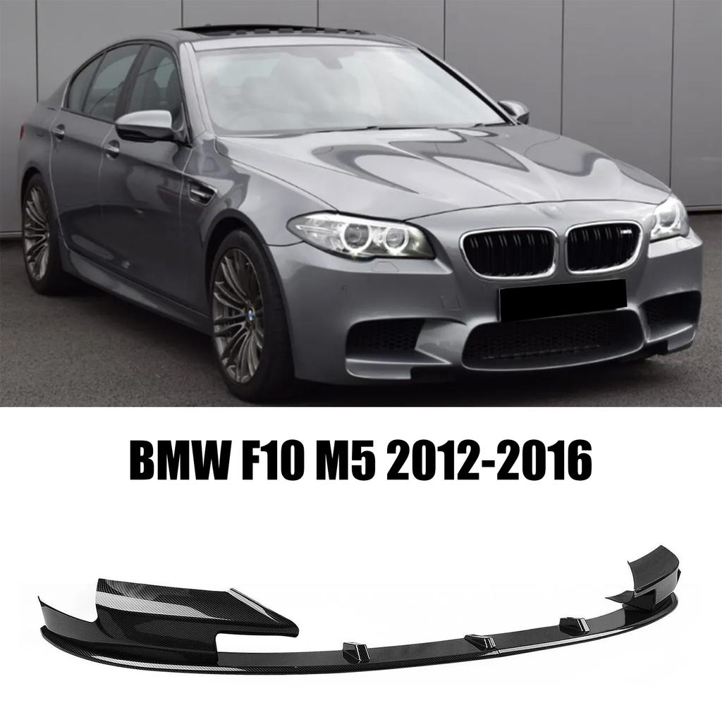 For BMW F10 M5 2012-2016 Carbon Look Glossy Black Front Bumper Lip Spoiler Splitter Lower Air Vent Corner Side Splitter Cover