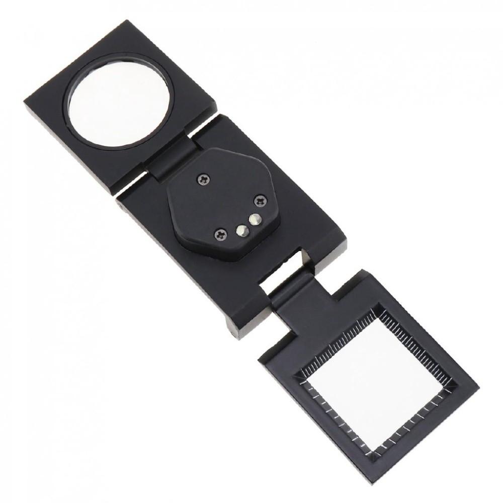 LED Lights Folding Magnifier Glass Lens LED Light Magnifier Linen Tester  Cloth Inspection